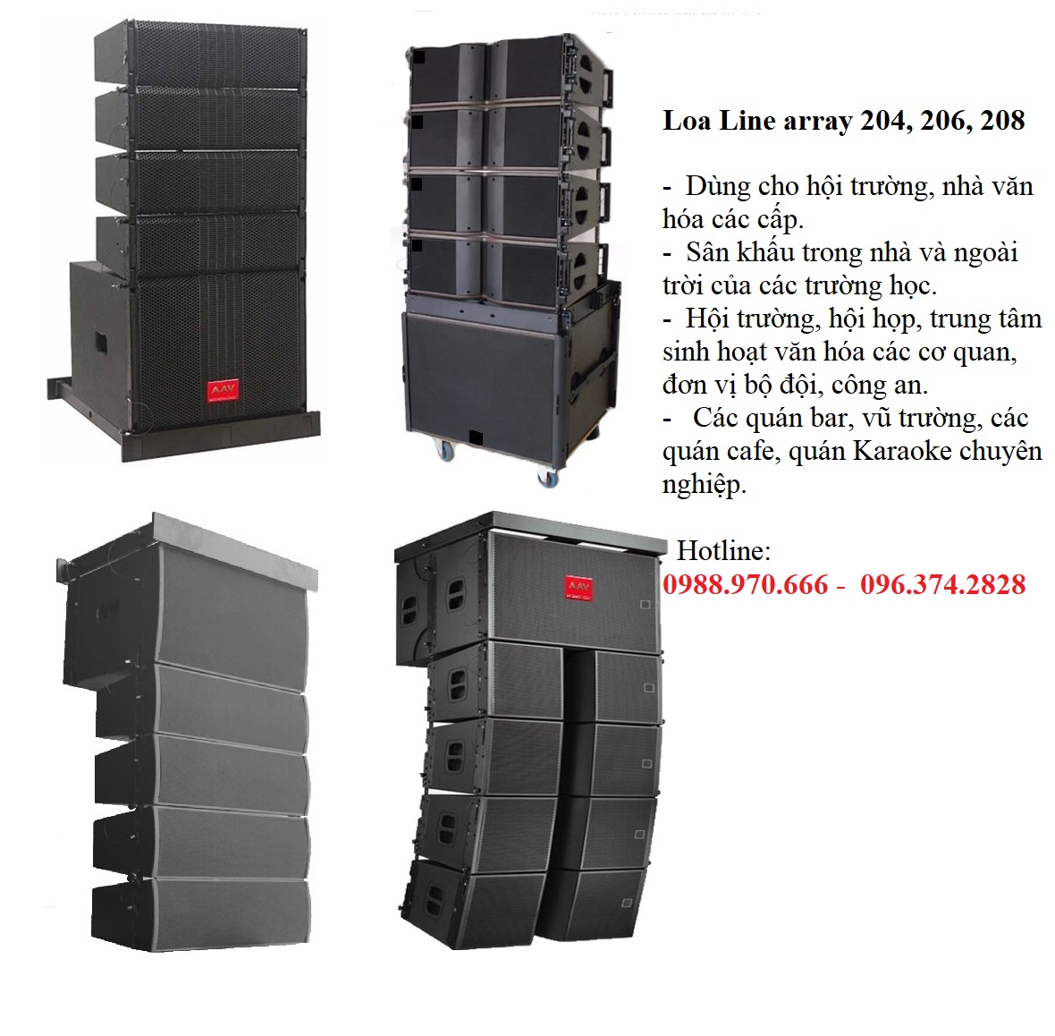 loa line array công suất lớn được dùng cho các sân khấu chuyên nghiệp ngoài trời